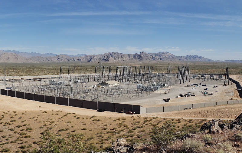 Crystal Substation security upgrade northeast of Las Vegas
